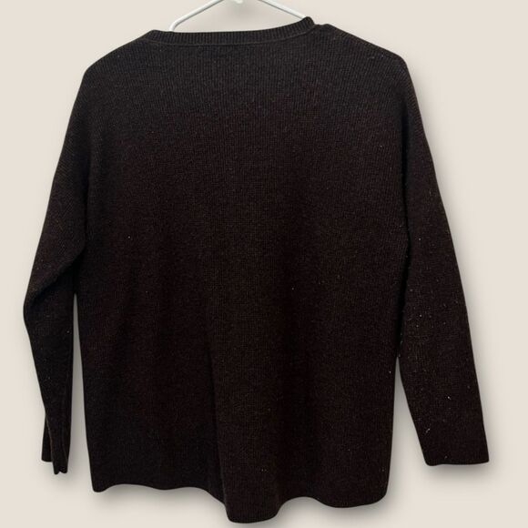 Madewell Brown V-Neck Henley Sweater size Medium - Picture 3 of 6